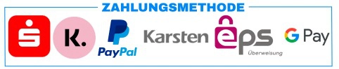 Akzeptierte Zahlungsmethoden: Kreditkarte, Debitkarte, PIX und Banküberweisung
